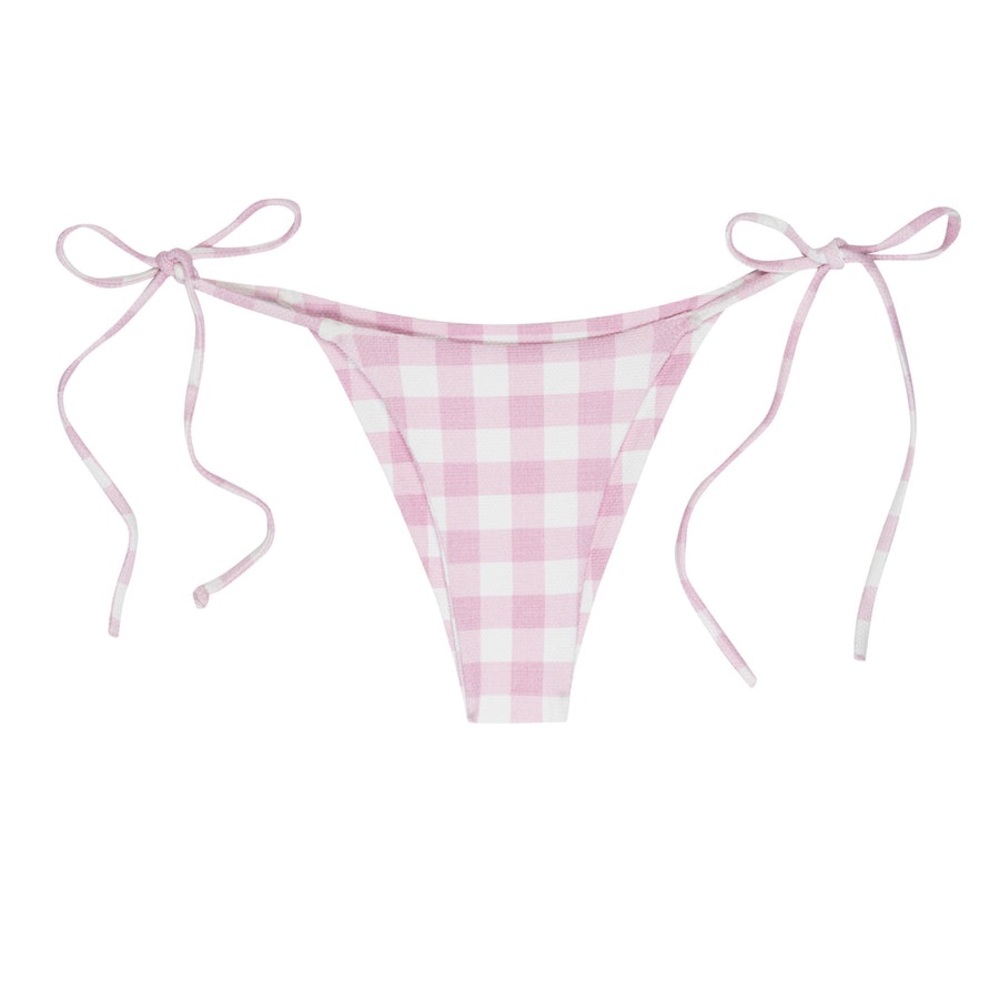 Mimi the Label The Charly Pink and White Gingham Bikini Bottom
